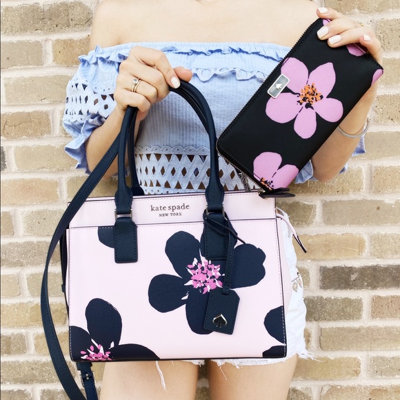 BUNDLE Kate Spade Satchel Wallet Floral - Picture 8 of 8